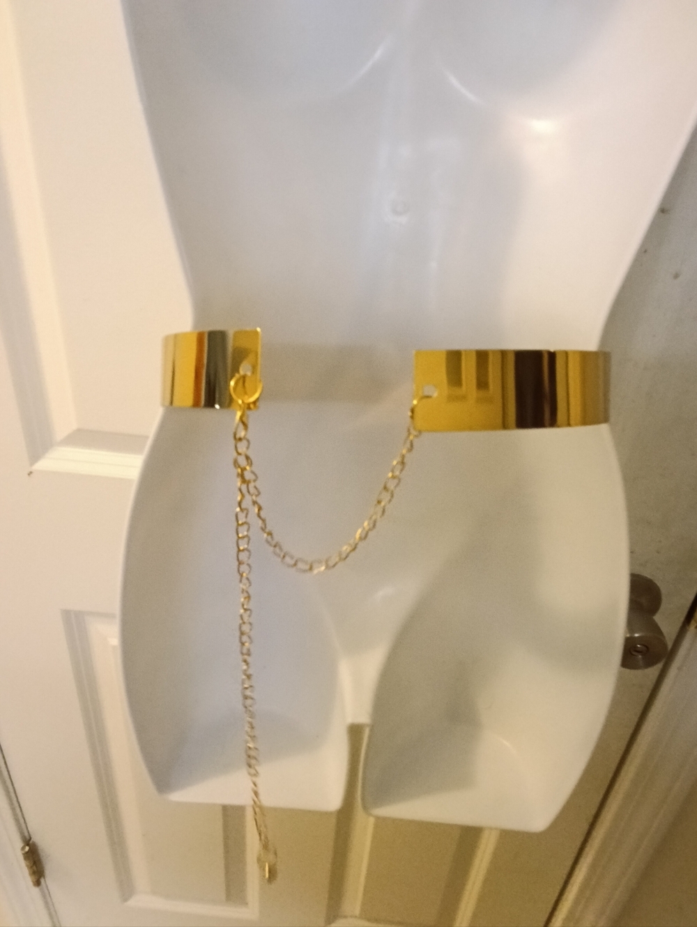Gold Metal Waist Belt — Sleek Statement Belt (Gold) One Size Adjustable Any Size - Picture 4 of 5